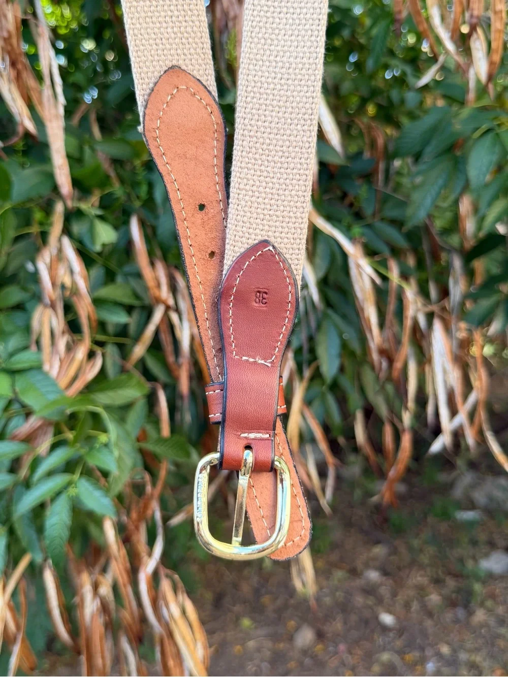 Preston Green Embroidered Fish Strap, sz 38, long 44 inches